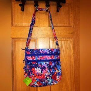 Vera Bradley "Impressionista" print. (Fall 2015) Triple Zip Hipster BRAND NEW